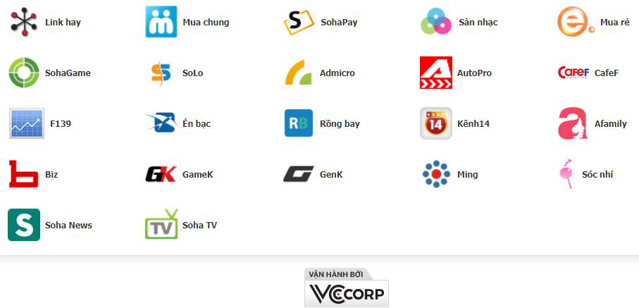 VCCorp vận hành hơn 200 website uy tín cao